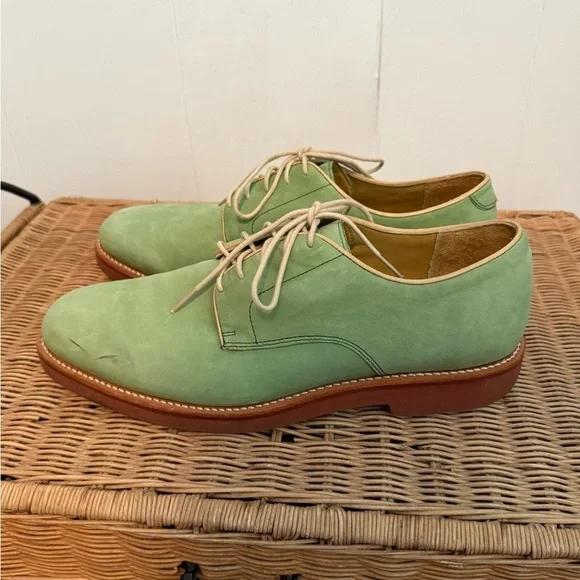 Brooks Brothers Green Suede/Nubuc Goodyear Welted Mens Oxford Size 10D - Picture 1 of 12